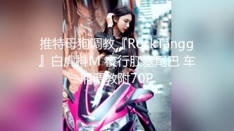 推特母狗调教『RockTangg』白虎抖M 夜行肛塞尾巴 车厢调教附70P