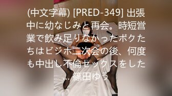 (中文字幕) [PRED-349] 出張中に幼なじみと再会。時短営業で飲み足りなかったボクたちはビジホ二次会の後、何度も中出し不倫セックスをした… 篠田ゆう